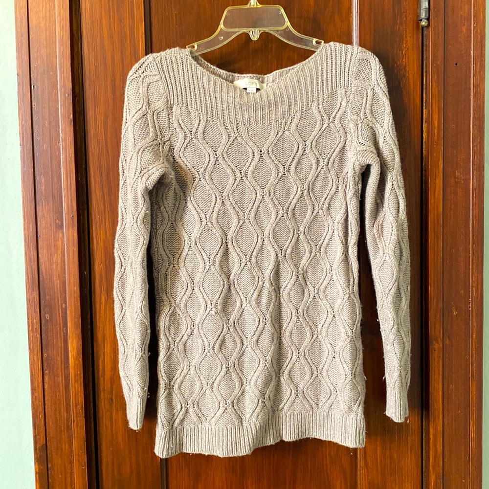 *SOLD* The Loft- Boatneck beige sweater